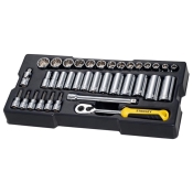 STANLEY 36PC 3/8IN METRIC SOCKET MODULE