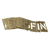 ATB     SET BRASS LOCKING STENCILS 1IN FIGURE