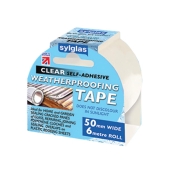 SYLGLAS CLEAR WEATHERPROOFING TAPE 6M X 50MM