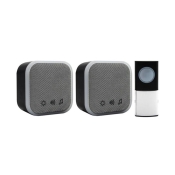 UNI-COM PORTABLE & PLUG-IN DOOR CHIME SET BLACK