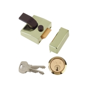 YALE    85 DEADLOCKING NIGHTLATCH BRASSLUX 40MM
