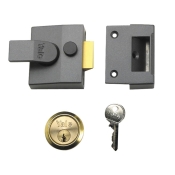 YALE    85 DEADLOCK NIGHTLATCH DMG/PB CYL 40MM