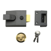 YALE    88 STANDARD NIGHTLATCH DMG/PB CYL 60MM