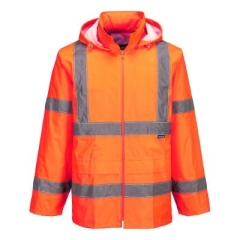 H440 Portwest Hi Vis Orange Rain Jacket