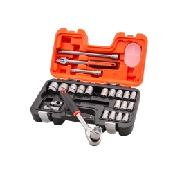 BAHCO   SOCKET SET 24PC - 1/2 IN
