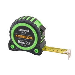 KOMELON HI-VIS GRIPPER TAPE MEASURE 8M/26FT