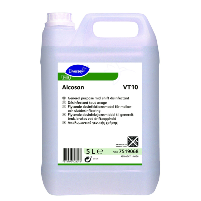 Case of 2 Diversey Alcosan VT 10 Food Safe Disinfectant