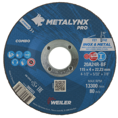 Metalynx PRO INOX 115 x 4.0 x 22.2mm Combo Disc