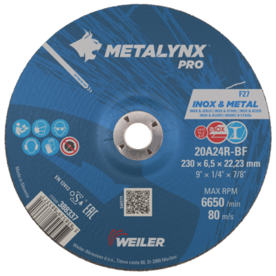 Metalynx PRO INOX 230 X 6.5 X 22,33 Grinding Disc 