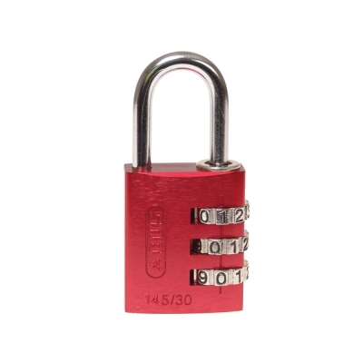 ABUS 145/30 30mm Aluminium Combination Padlock Red 46578