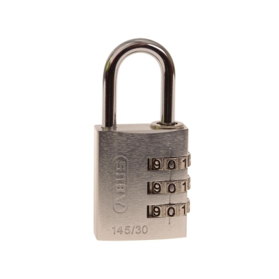 ABUS 145/30 30mm Aluminium Combination Padlock Silver 46583