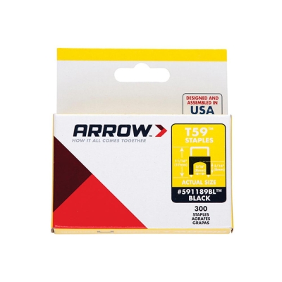 ARROW   INSULATED STAPLES (300) 6X6MM BLACK