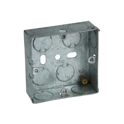AXIOM   METAL SOCKET BOX 25MM PACK OF 10