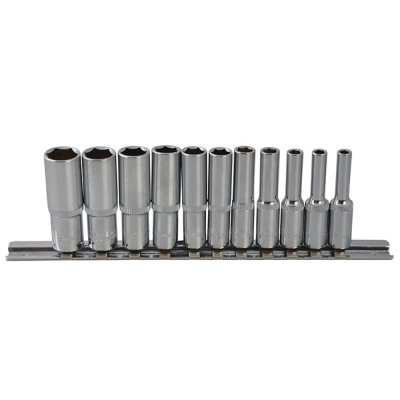 B/SPOT   SOCKET SET 11PC DEEP MM 1/4SQDR   01540