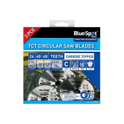 B/SPOT   3PC 210MM CIRCULAR SAW BLADES 24T40T48T