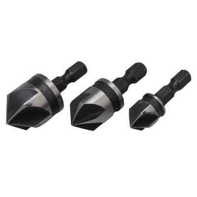 B/SPOT  COUNTERSINK SET 1/4IN HEX SHANK 3PCE