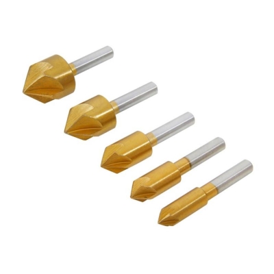 B/SPOT   5PCE TITANIUM COUNTERSINK BITS