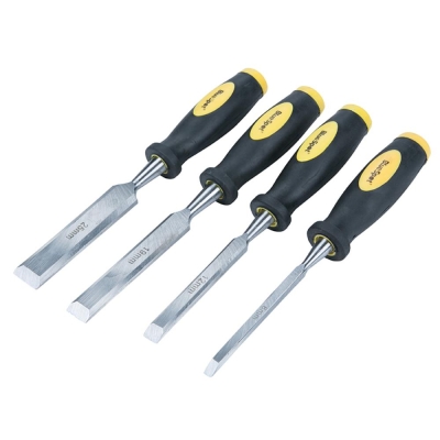 B/SPOT  CHISEL SET DOUBLE COLOUR HANDLE 4PC