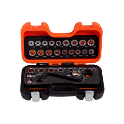 BAHCO   S TYPE RATCHET RING WRENCH & ADAPTOR SET