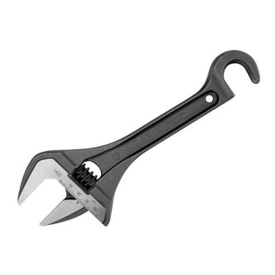 BAHCO    ADJUSTABLE WRENCH WITH HOOK 10IN