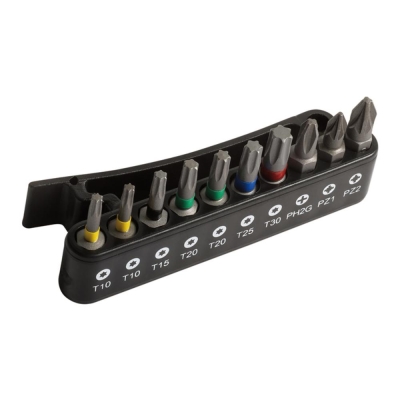 BAHCO   10PC BITS SET WITH COLOR TORX