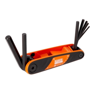 BAHCO    HEX KEY SET 7PC 2.5MM-10MM FOLDING