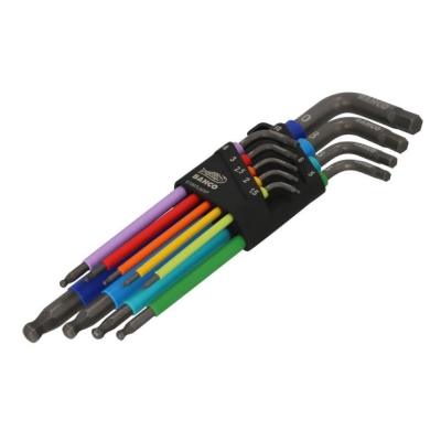 BAHCO   COLOURED HEX KEYS 9PC 1.5-10MM
