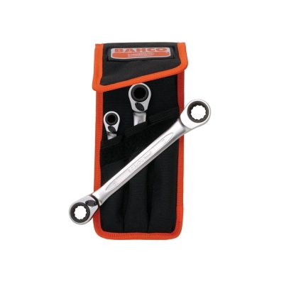 BAHCO   S4RM REV RATCHET SPANNER SET 3PC 8-19MM