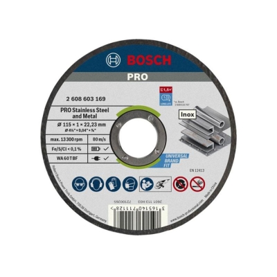 BOSCH   STD INOX STRAIGHT CUT DISC WA60TBF