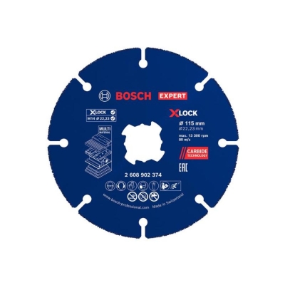 BOSCH   EXP CARBIDE MULTI CUT X-LOCK DISC 115MM