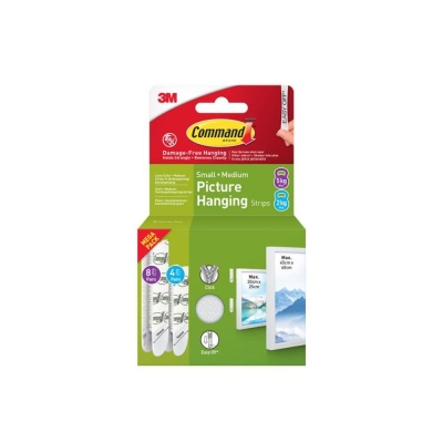 3M      17203WHI-12 PICTURE HANG STRIPS SML&MED