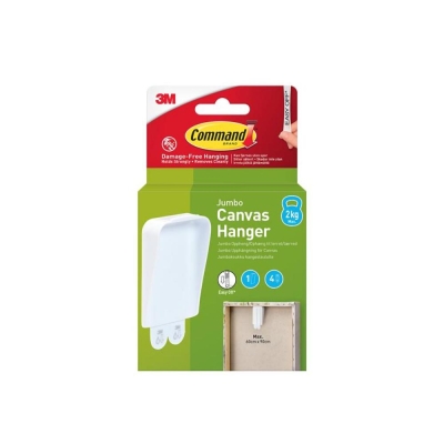 3M      17045WHI-1 CANVAS HANGER JUMBO 1HK 4STRP