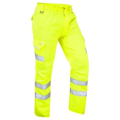 CT01 Leo Bideford Hi Vis Yellow Polycotton Trousers