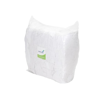 SMARTORA PREMIUM WHITE COTTON SHEETING RAG 10KG