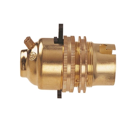 DENCON  BC BRASS 1/2IN ENTRY SWTCHED LAMPHOLDER.