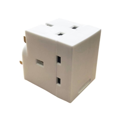 DENCON  FUSED ADAPTOR 3 WAY 13A FUSED