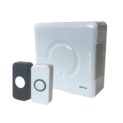 DETA    DOOR CHIME AND BELL PUSH WITH B&W COVERS