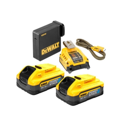 DEWALT  USB-C POWERSTACK STARTER KIT - 2 X 5AH