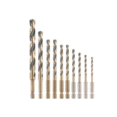 DEWALT  10PCS BLACK AND GOLD HEX DRILL BIT SET