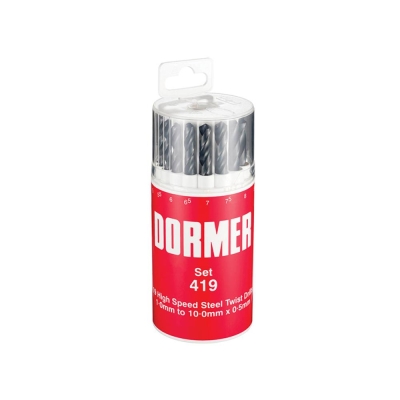 DORMER  A191 NO.419 HSS DRILL SET 1MM-10MMX0.5MM