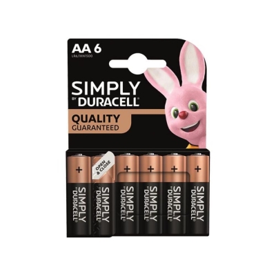 DURACELL S18450 SIMPLY BATTERIES AA X6