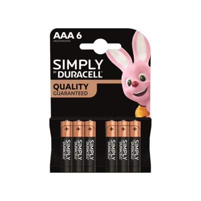 DURACELL S18451 SIMPLY BATTERIES AAA X6