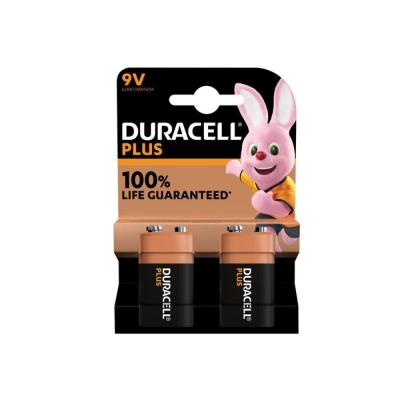 DURACELL +100% PLUS POWER 9V 2PK