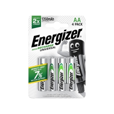 ENERGIZE RECH UNIVERSAL BATTS(4) AA 1350MAH S625