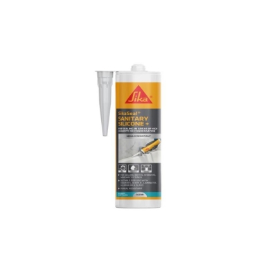 SIKASEAL SANITARY SILICONE TRANSPARENT 295ML