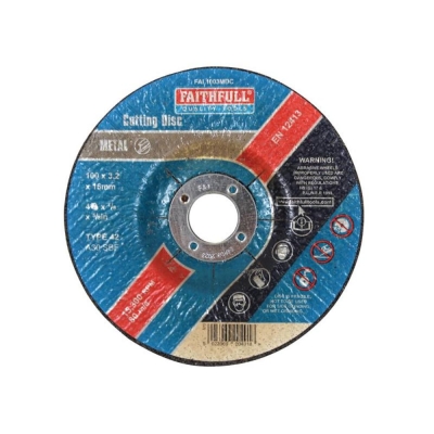 FAI/FULL DEP CENTRE CUT DISC 100X3.2X16 METAL