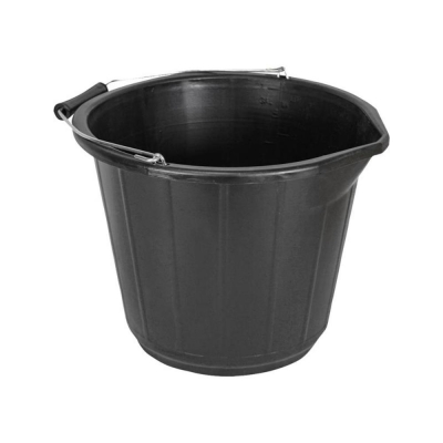FAI/FULL 3 GALLON 14 LITRE BUCKET - BLACK