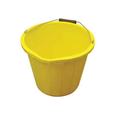 FAI/FULL 3 GALLON 14 LITRE BUCKET - YELLOW