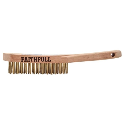 FAI/FULL BRASS SCRATCH BRUSH 4 ROW FSC 100%