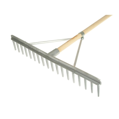 FAI/FULL ALUMINIUM LANDSCAPE RAKE C/W HANDLE